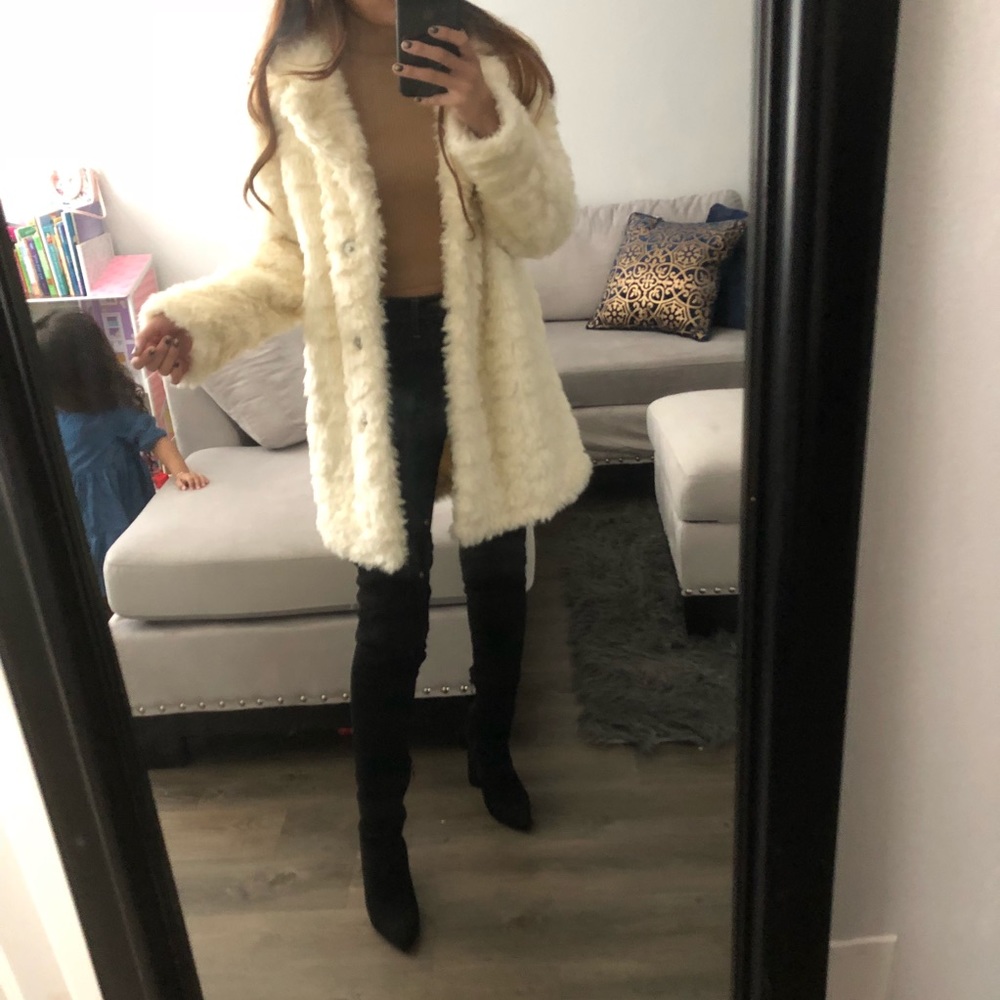 Faux fur coat